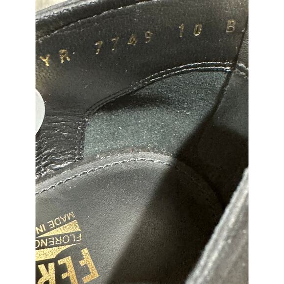 Salvatore Ferragamo Gayle Black Suede Laser-Cut Out Ankle Booties sz. 10B - Picture 8 of 10